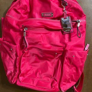 Hot pink Tumi Voyageur Calais backpack